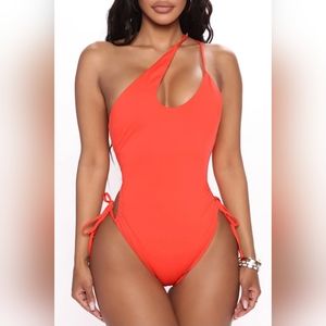 Fashion Nova One Piece Swimsuit - Orange